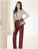 Vintage Versatile PU Leather 3 Layers Large Capacity Embossed Shoulder Bag Mssza