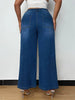 Vintage Wide Leg Flared High Waist Loose Washed Denim Pants Mssza