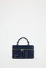 Vintage Solid Woolen Box Chains Sling Clutch Square Bag Mssza