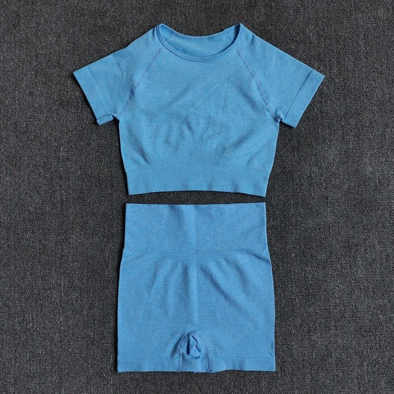 Vital Seamless Sport Suit Gym Clothing Fitness Crop Top Yoga Set Mssza