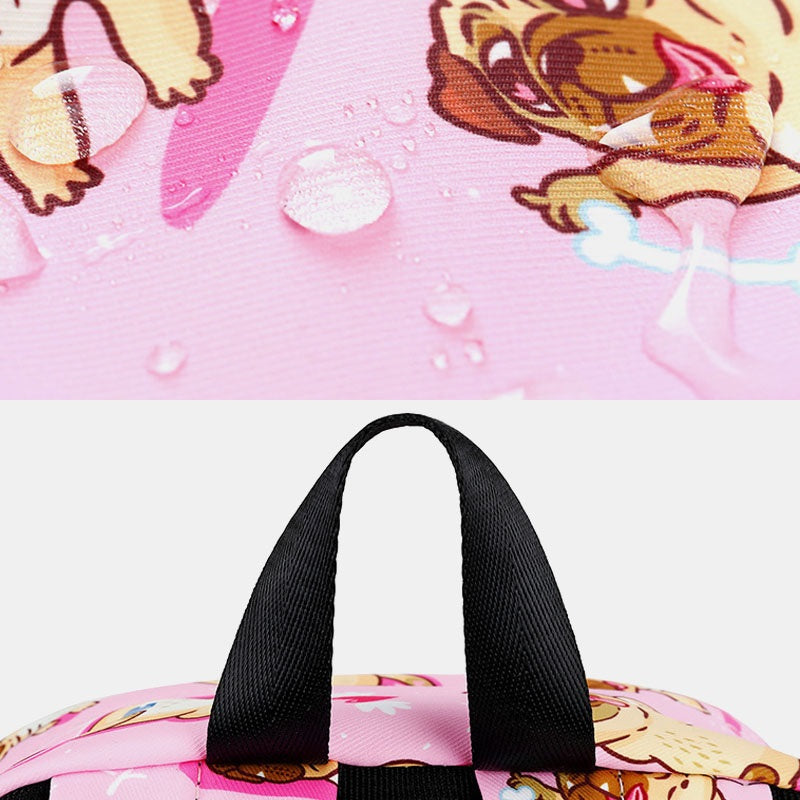Waterproof Dog Print Large Capacity Backpack Mssza