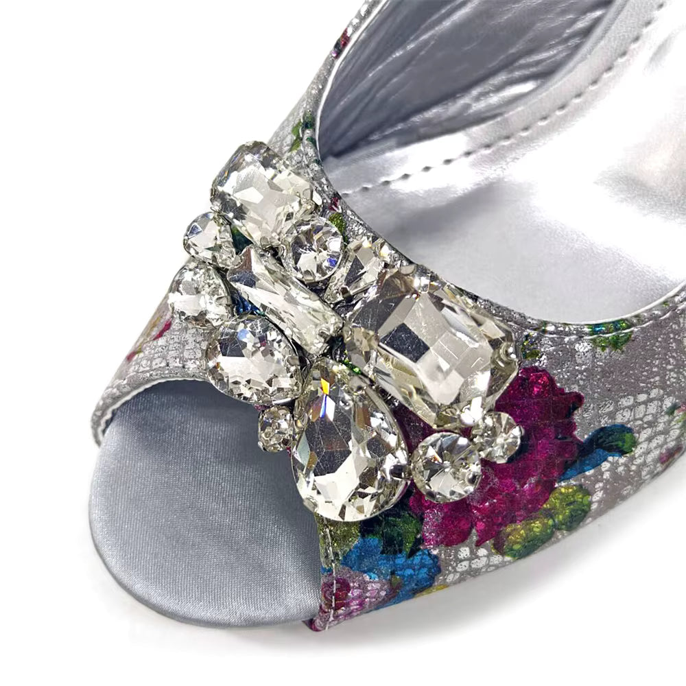 Wedding Party Bigger Size Thick Heel Sandals and Bags Matching Set Mssza
