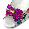 Wedding Party Bigger Size Thick Heel Sandals and Bags Matching Set Mssza