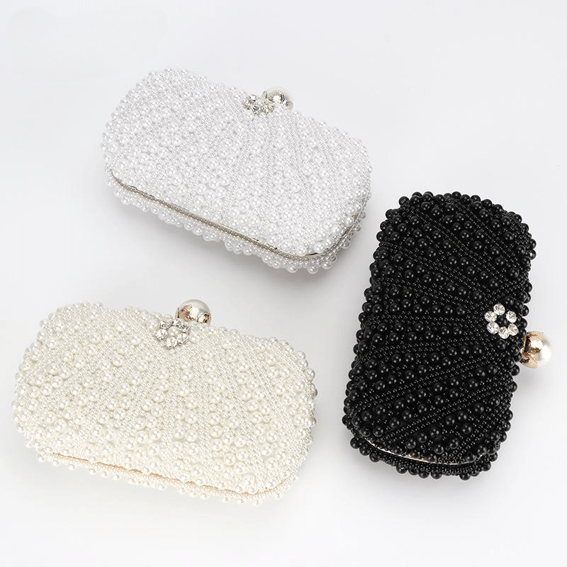 Pearl Wedding Party Bolsa Feminina with Chain Crystal Clutch Purse Mssza