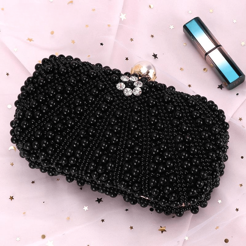 Pearl Wedding Party Bolsa Feminina with Chain Crystal Clutch Purse Mssza