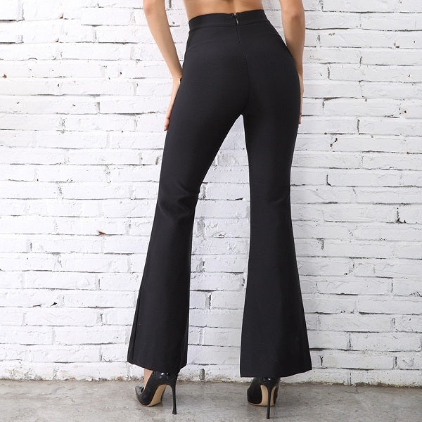 Women Bandage Wide Leg Evening Party Pants Trousers Mssza