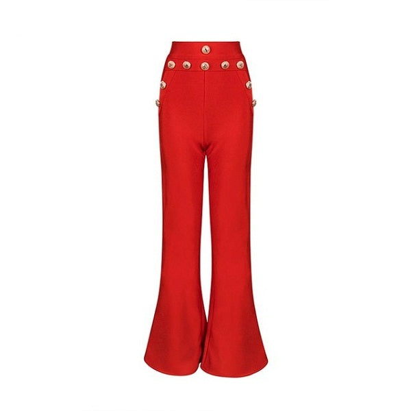 Women Bandage Wide Leg Evening Party Pants Trousers Mssza