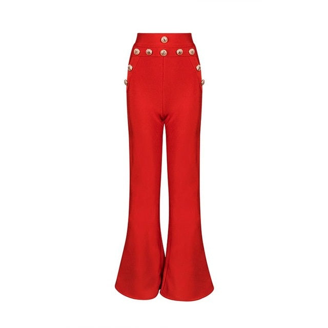 Women Bandage Wide Leg Evening Party Pants Trousers Mssza