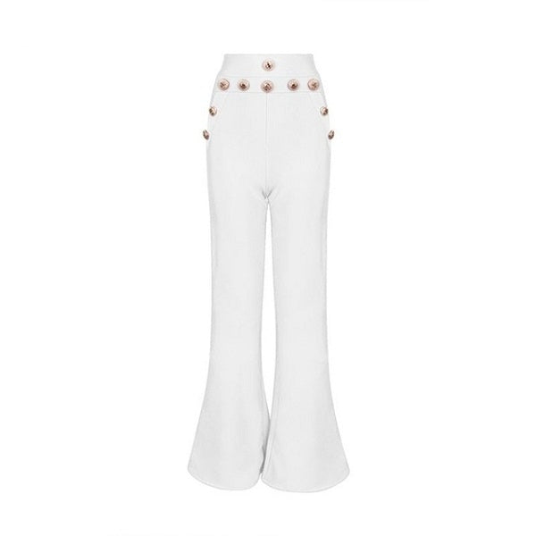 Women Bandage Wide Leg Evening Party Pants Trousers Mssza