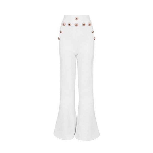 Women Bandage Wide Leg Evening Party Pants Trousers Mssza