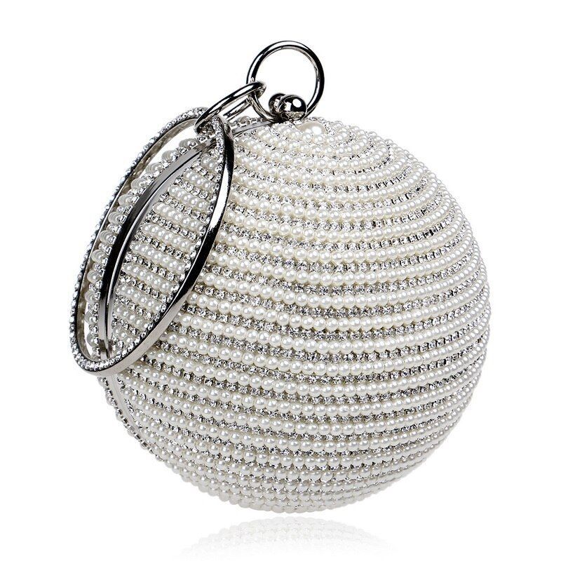 Bead Circular Shaped Diamonds Evening Bags Mssza