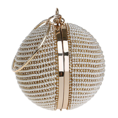 Bead Circular Shaped Diamonds Evening Bags Mssza