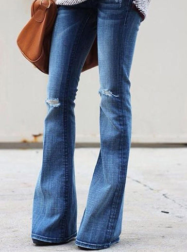 Bohemian Style Distressed Denim Jeans Mssza