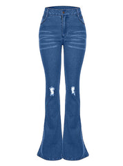 Bohemian Style Distressed Denim Jeans Mssza