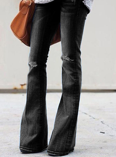 Bohemian Style Distressed Denim Jeans Mssza