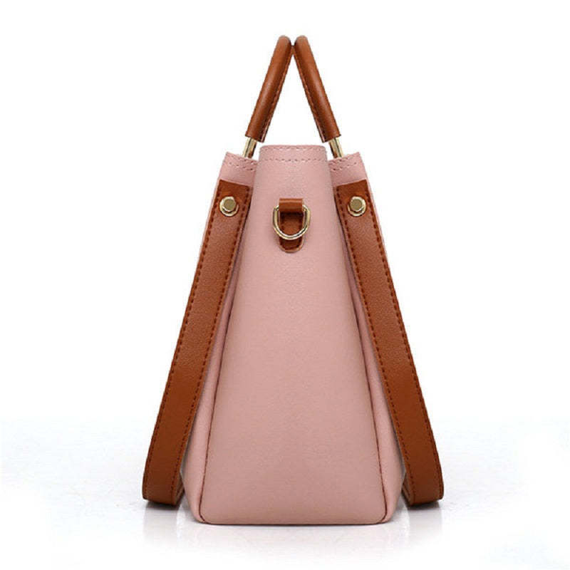 Women Faux Leather Four-piece Set Handbag Shoulder Bag Clutch Bag Mssza