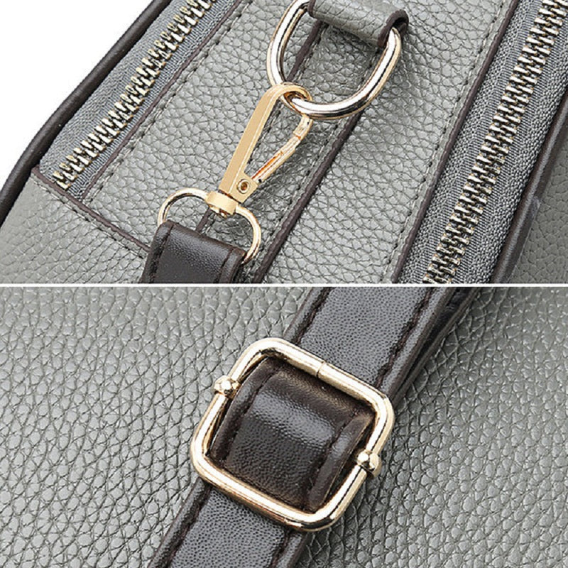 Women Faux Leather Plain Fur Ball Handbag Shoulder Bag Cross body Bag Mssza