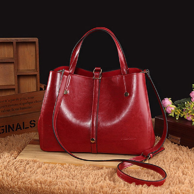 Women Faux Leather Solid Handbag Vintage Cross body Bag Mssza