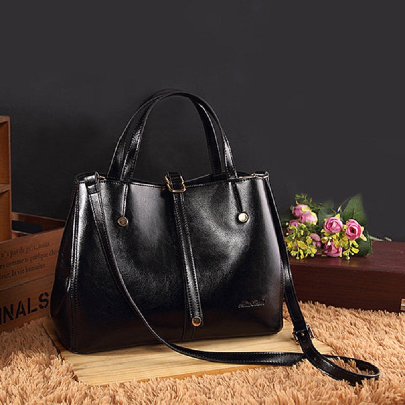 Women Faux Leather Solid Handbag Vintage Cross body Bag Mssza