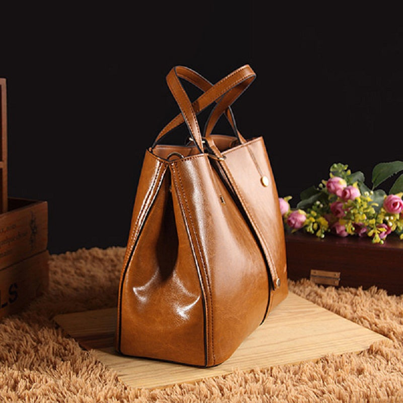 Women Faux Leather Solid Handbag Vintage Cross body Bag Mssza