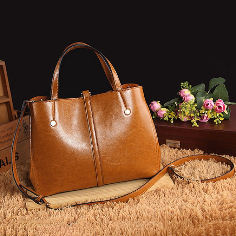 Women Faux Leather Solid Handbag Vintage Cross body Bag Mssza