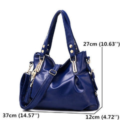 Women Faux Leather Tassel Soft Leather Handbags Mssza