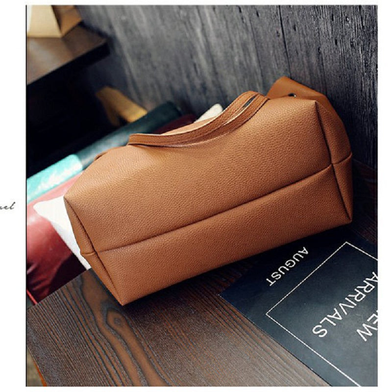 Large Capacity 2Pcs Tote with Optional Strap Styles Matching Wallet Handbags Mssza