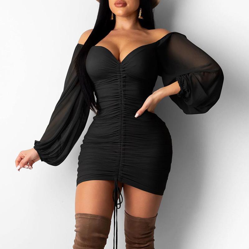 Lace Up Bodycon Dress Spring Party Dresses Mssaz Desses