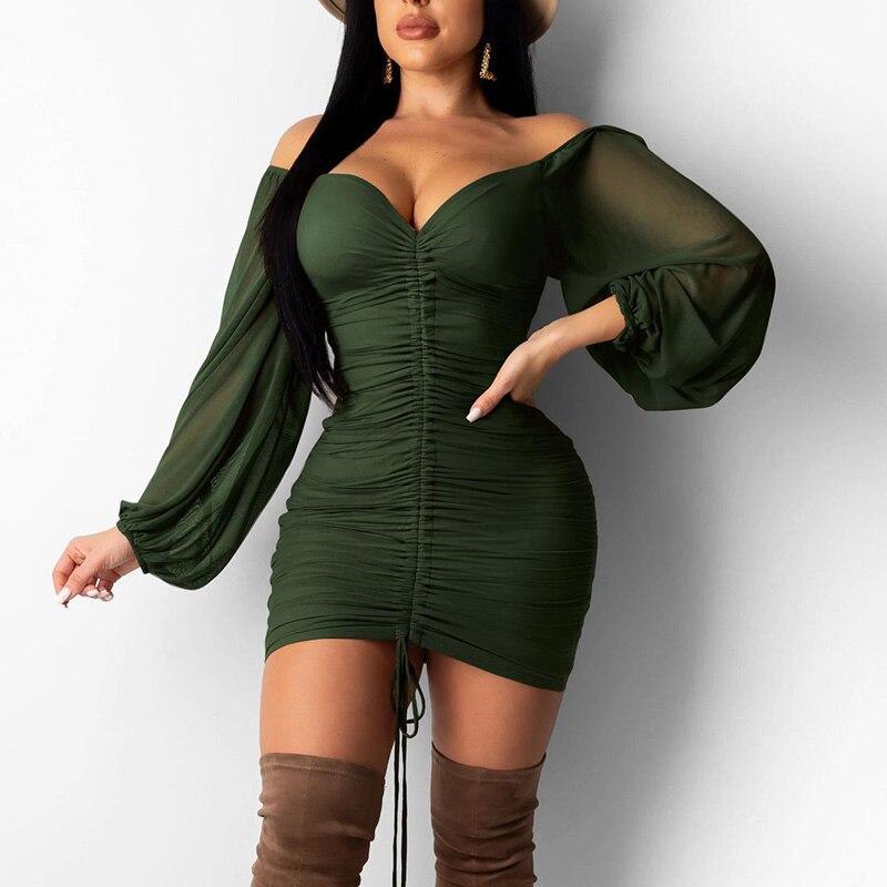 Lace Up Bodycon Dress Spring Party Dresses Mssaz Desses