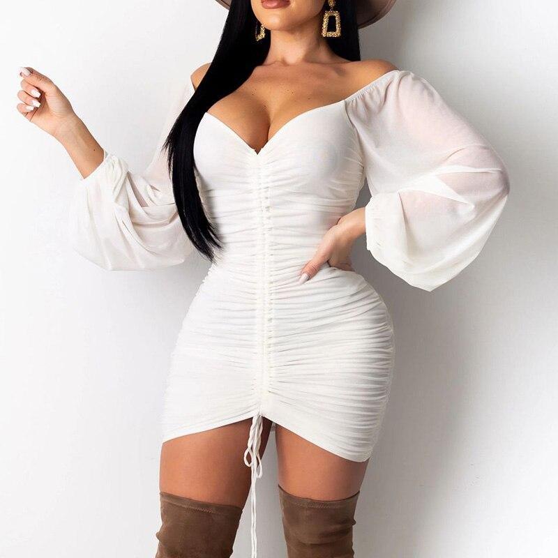 Lace Up Bodycon Dress Spring Party Dresses Mssaz Desses