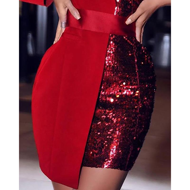 Sequined Patchwork Sey Dress Mssaz Desses