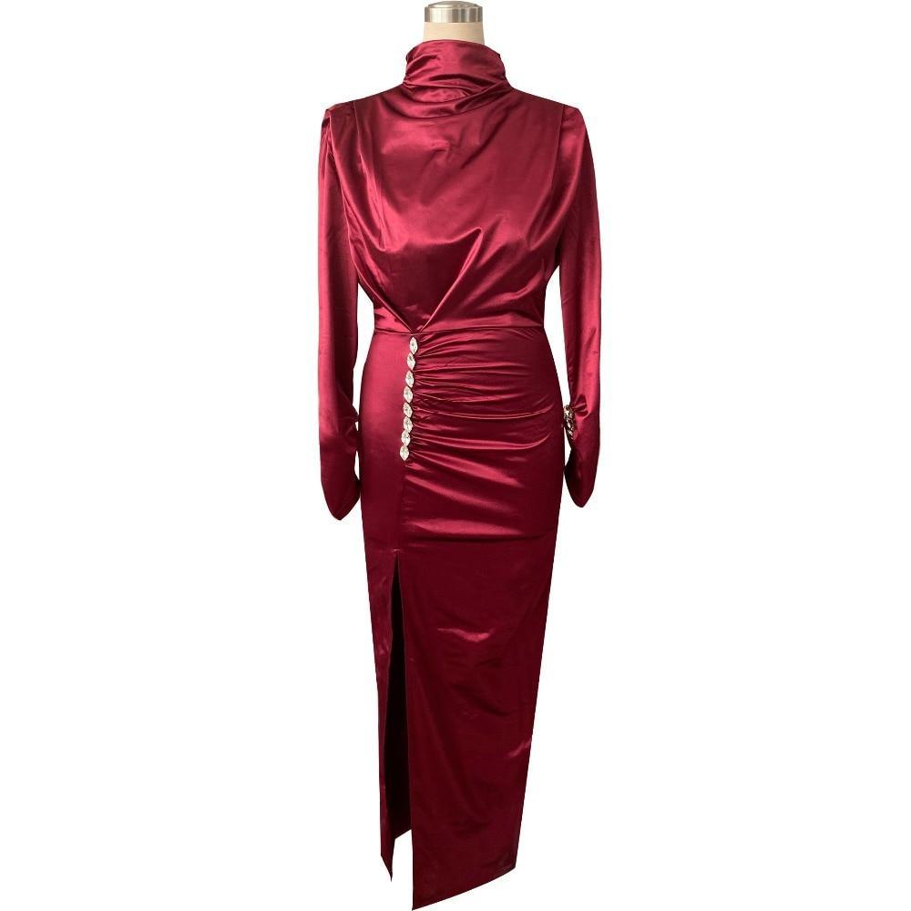 Splits Long Sleeve Maxi Dress Mssaz Desses