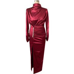 Splits Long Sleeve Maxi Dress Mssaz Desses