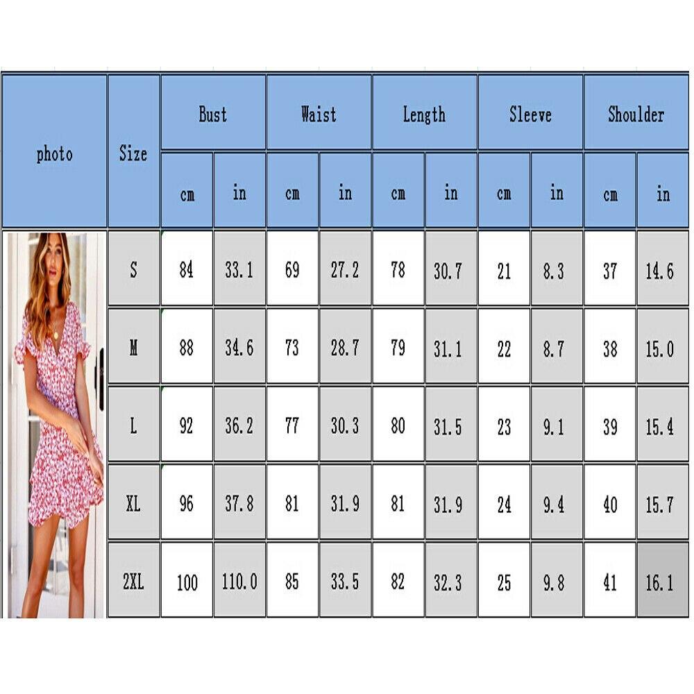 Short Sleeve V-Neck Wrap Boho Floral Mini Dress Ladies High Waist Holiday  Beach Sundress Mssaz Desses