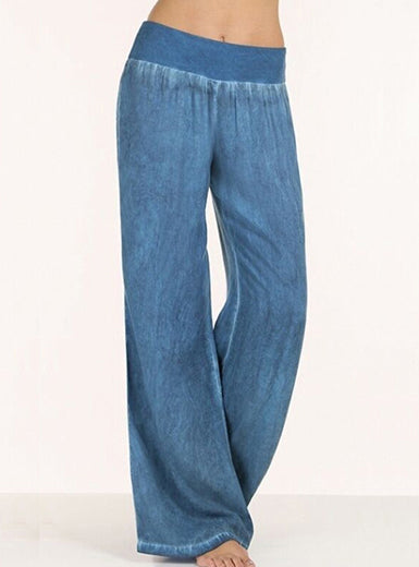 Women Soft Denim Hip Hugger Bell Bottom Pants Mssza