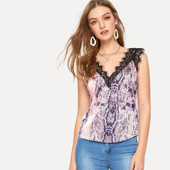 Women Spaghetti Strap Casual Camisole Tops Mssza