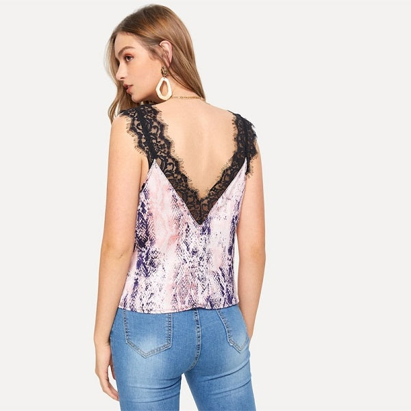 Women Spaghetti Strap Casual Camisole Tops Mssza