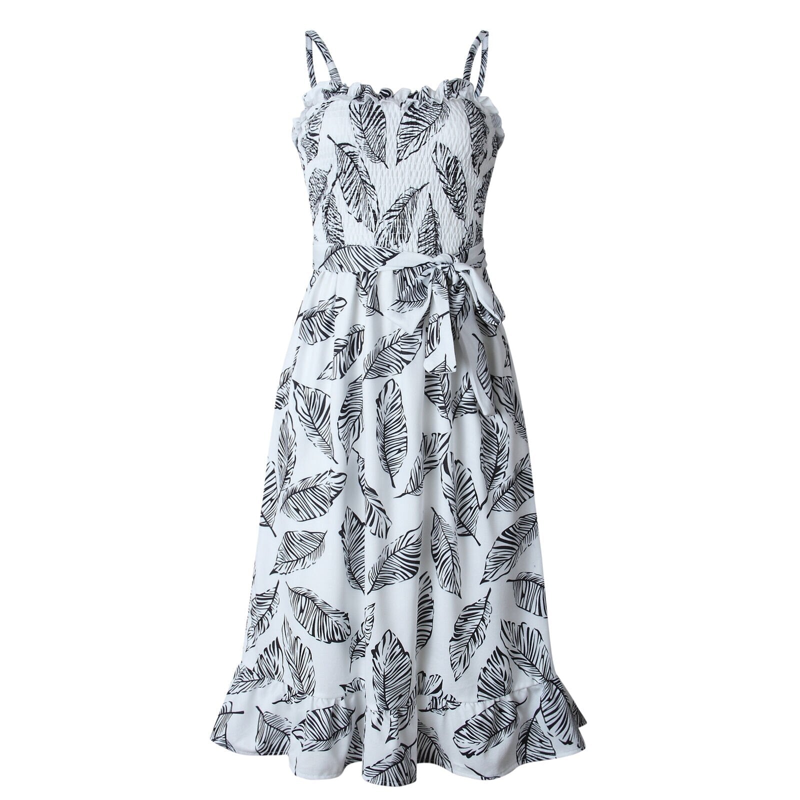 Boho Party Dress Ladies Sleeveless High Waist Holiday Beach Casual Floral Swing Long Sundress Mssaz Desses