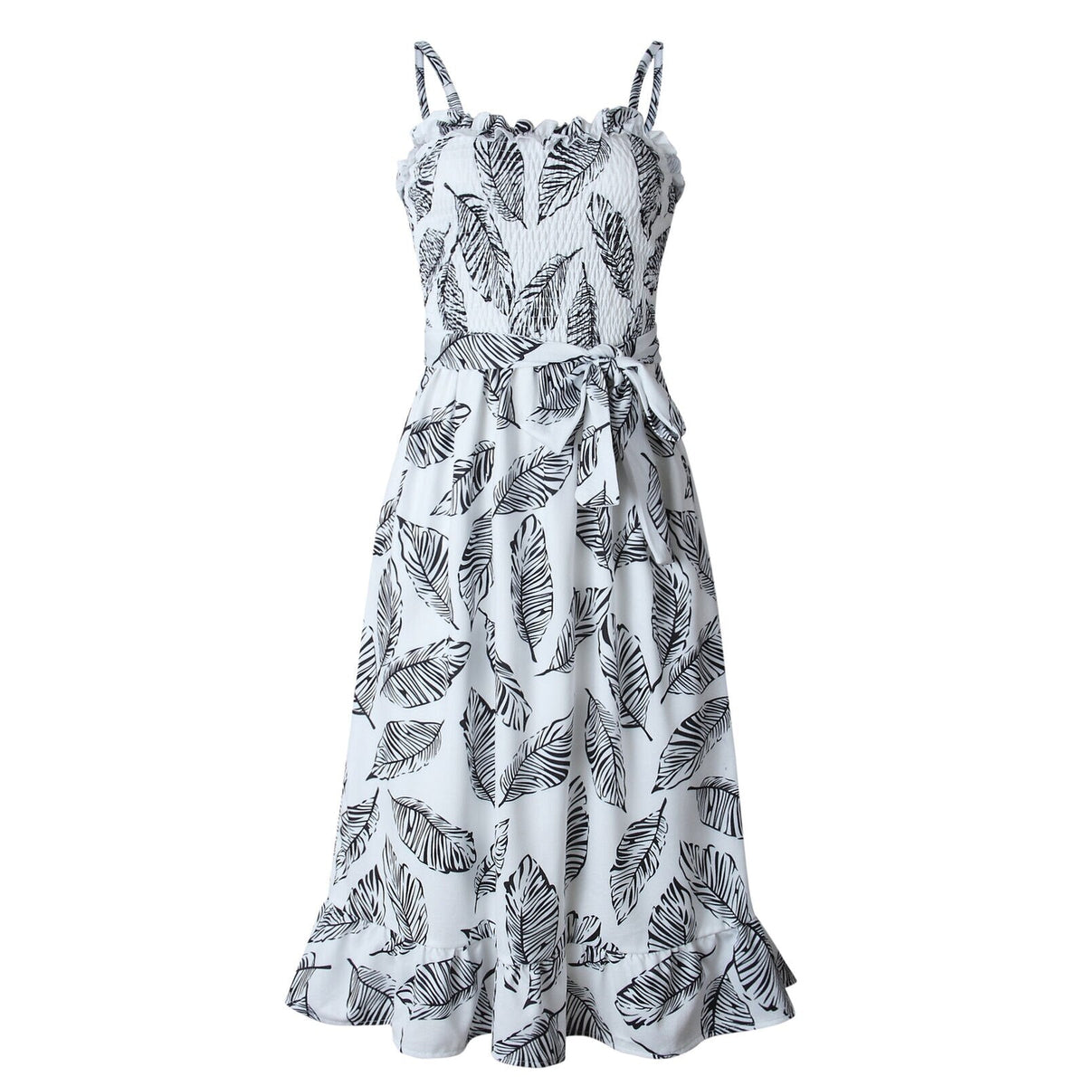 Boho Party Dress Ladies Sleeveless High Waist Holiday Beach Casual Floral Swing Long Sundress Mssaz Desses