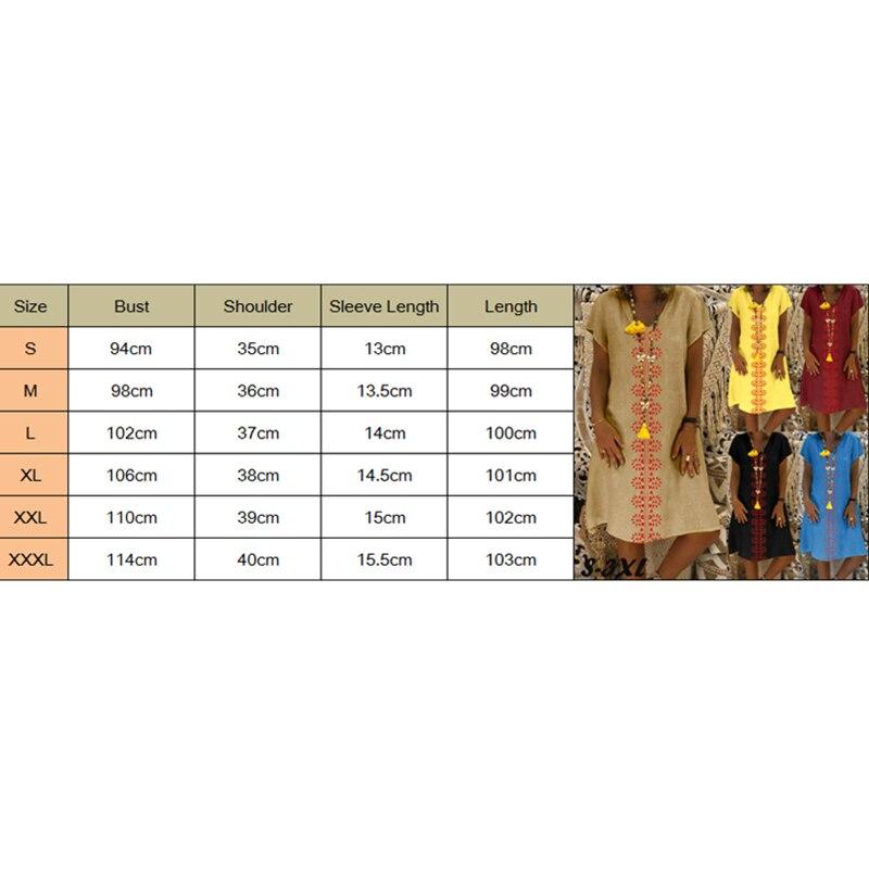 Short Sleeve Cotton Linen Long Maxi Dress Ladies Casual Loose Beach Kaftan Dresses Sundress Mssaz Desses