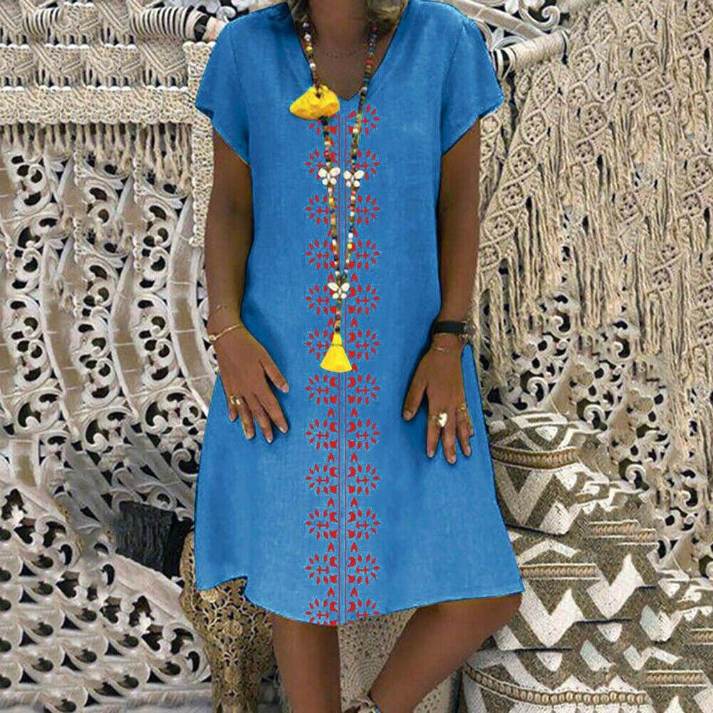 Short Sleeve Cotton Linen Long Maxi Dress Ladies Casual Loose Beach Kaftan Dresses Sundress Mssaz Desses