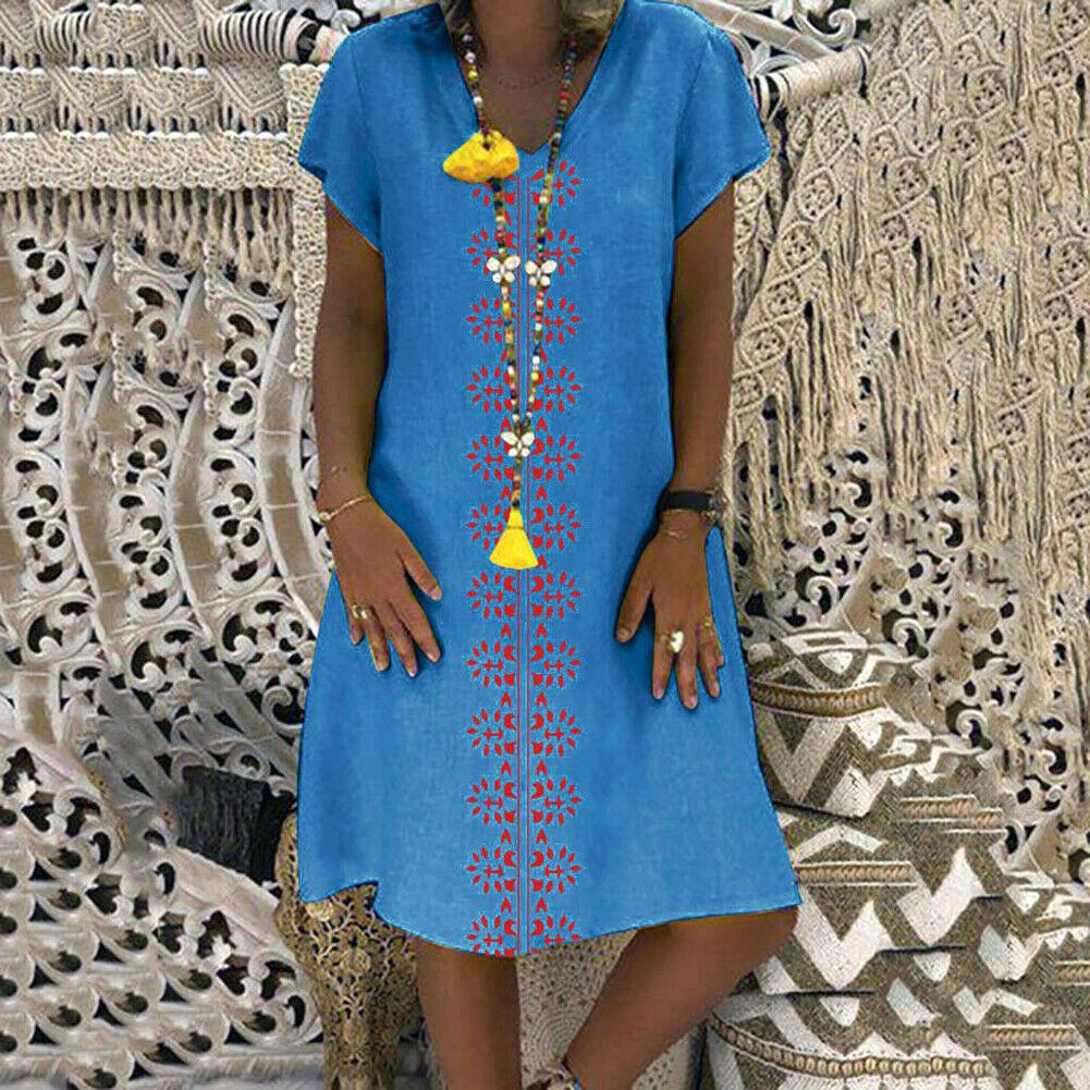 Short Sleeve Cotton Linen Long Maxi Dress Ladies Casual Loose Beach Kaftan Dresses Sundress Mssaz Desses