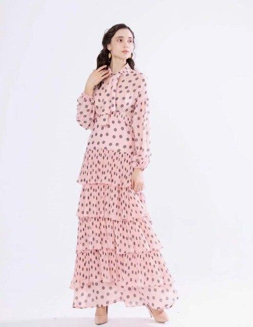 Long Sleeves Floral Printed Ruffles Elegant Casual Maxi Dress Mssaz Desses