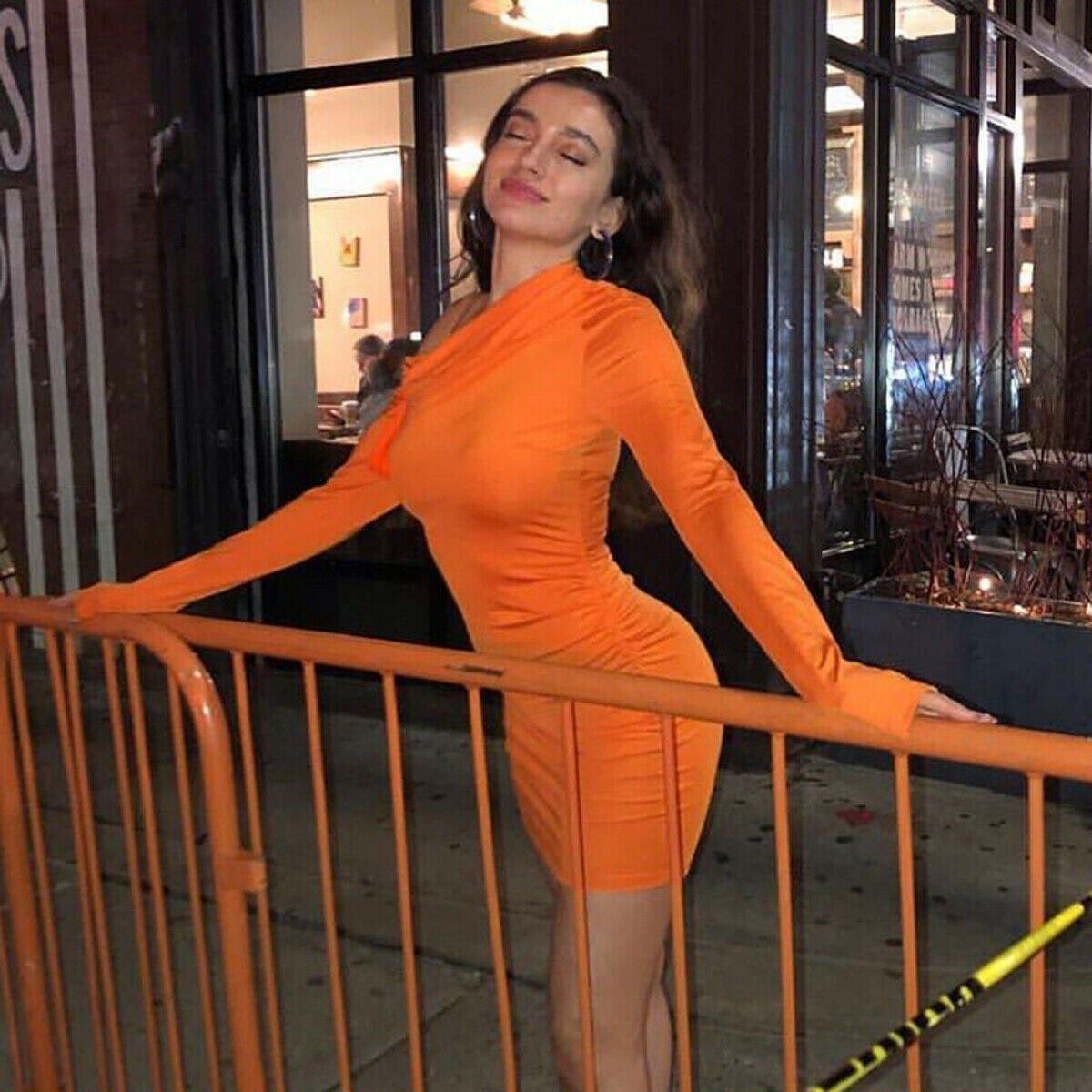 Long Sleeve Stretch Package Hip Bodycon Mini Dress  Ladies Party Club Slin Fit Dress Clubwear Mssaz Desses