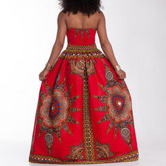 V Neck Printing Maxi Dress Sleeveless Floor-length Wrapped Chest Casual Dress Beach Holiday Dress Mssaz Desses