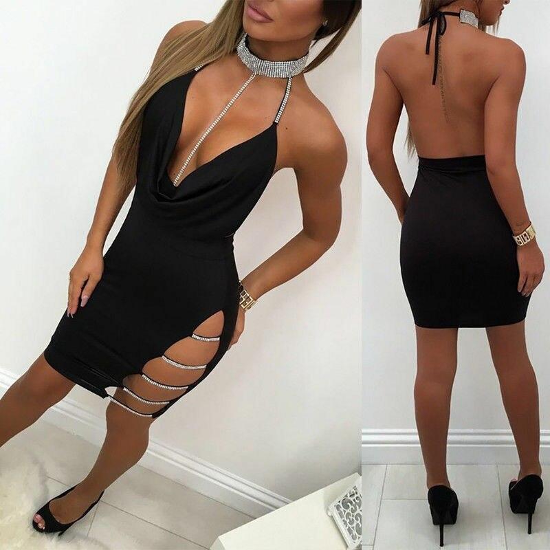 Sleeveless Bandage Bodycon Dress Ladies   Evening Party Clubwear Slim Short Mini Dress Mssaz Desses