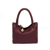 Woven Small Vegan Leather Purse Tote Handbag Hobo Bag Mssza