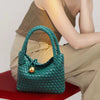 Woven Small Vegan Leather Purse Tote Handbag Hobo Bag Mssza