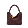 Woven Small Vegan Leather Purse Tote Handbag Hobo Bag Mssza