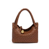 Woven Small Vegan Leather Purse Tote Handbag Hobo Bag Mssza